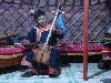 Musiker mit der Pferdekopfgeige, DEM traditionellen, mongolischen Musikinstrument